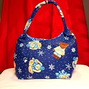 Snowflake * Teddybear Bunny Handbag Handmade Softform Machine Washable BG220